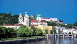 In het Beierse Passau komen drie rivieren bijeen, de Donau, de Inn en de Ilz