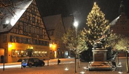 Hotel Goldene Rose in de avond