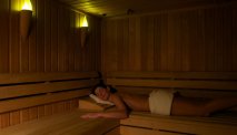 Aan het eind van de vakantiedag heerlijk ontspannen in de sauna van Hotel Lovec