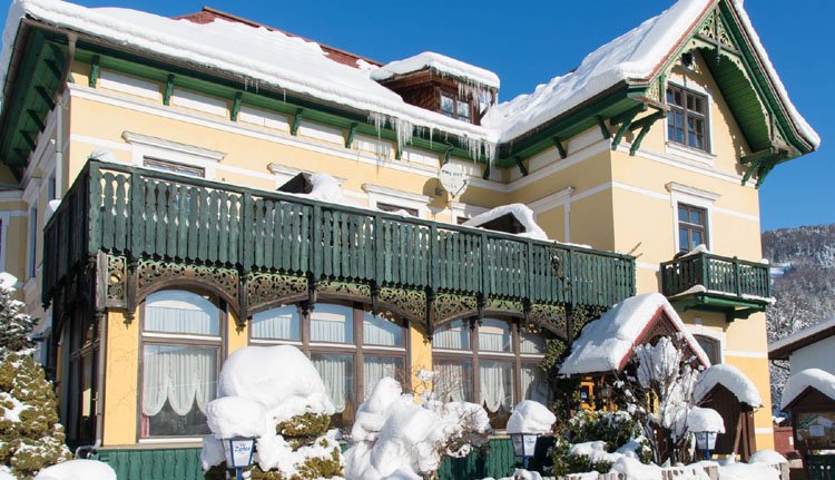 Hotel Goisererhof in de sneeuw... een mooi plaatje