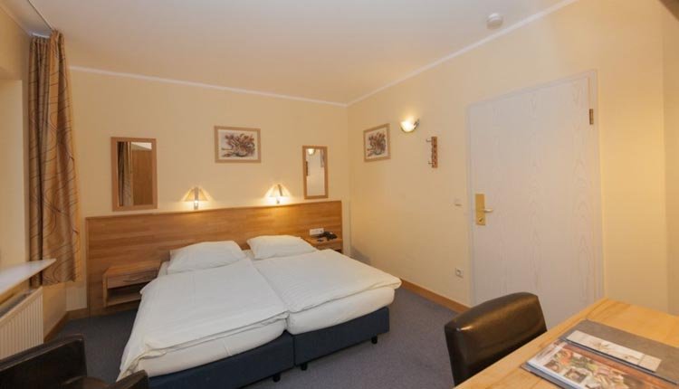 De tweepersoonskamer in Hotel Belle Vue in Vianden