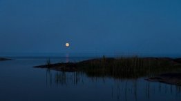 Västergötland meer Vänern avond